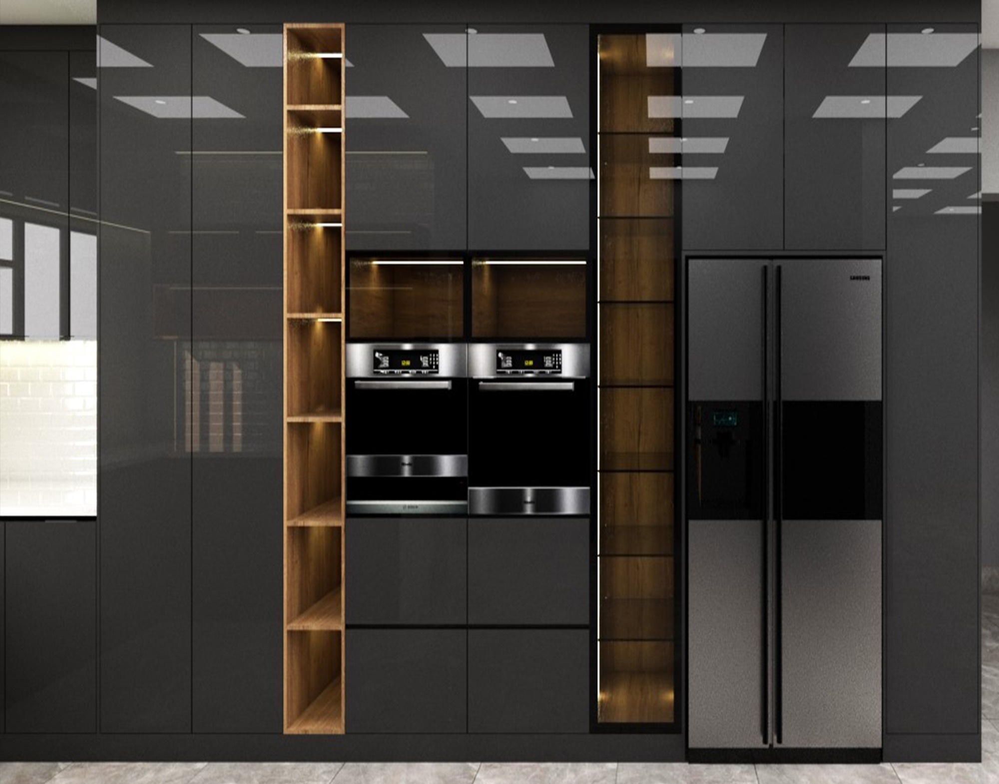 Floor-to-Ceiling Appliance Wall
