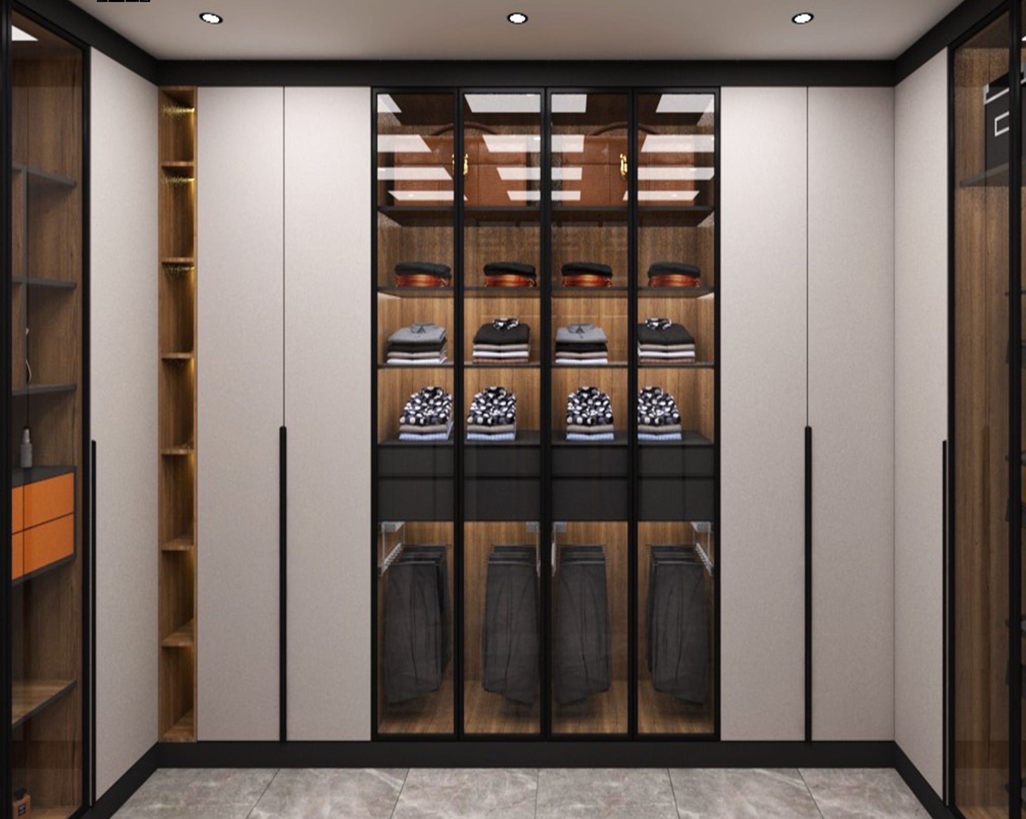 Glass-Front Tall Wardrobe Units